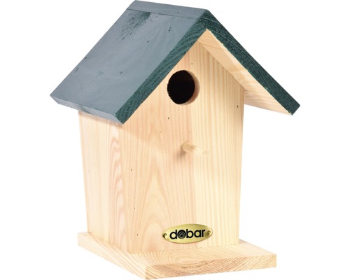 Nichoir en bois avec trou d''envol et toit