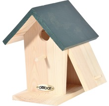 Nichoir en bois avec toit vert