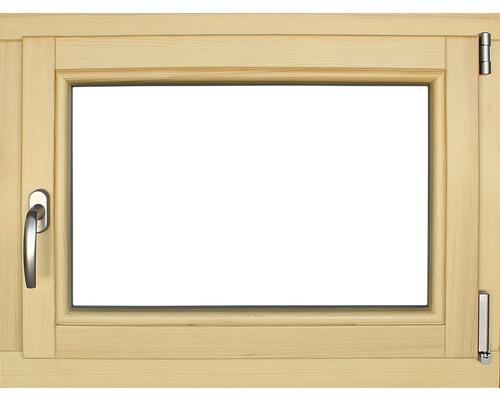 Fenêtre en bois pin, 80x60 cm tirant droit