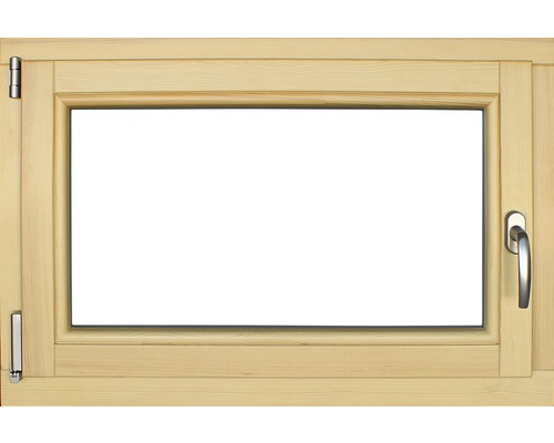 Fenêtre en bois pin, 90x60 cm tirant gauche