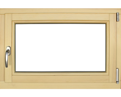 Fenêtre en bois pin, 90x60 cm tirant droit