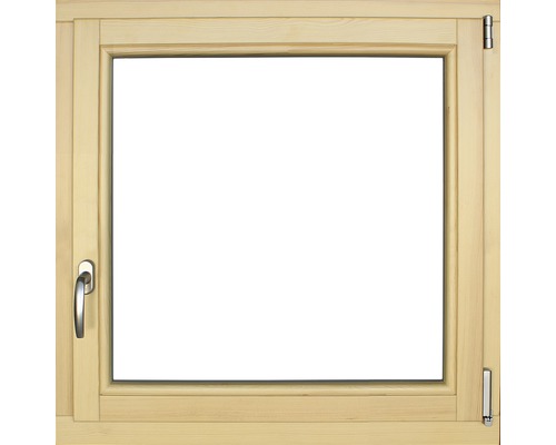 Fenêtre en bois pin, 90x90 cm tirant droit