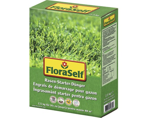 Rasen-Starterdünger FloraSelf 2,5 kg 80 m²