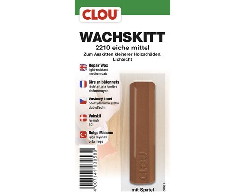 Kit de cire Clou N° 2210 chêne moyen 15 g Kit de cire Clou N° 2210 chêne moyen 15 g