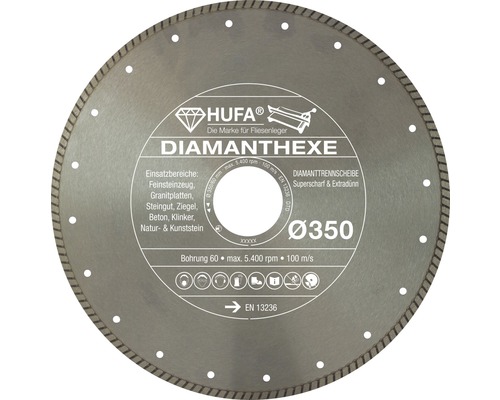 Disque à tronçonner diamanté Hufa Ø 350 x 30/25,4 mm