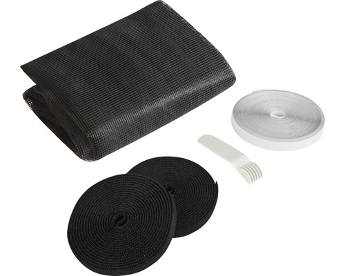 Moustiquaire avec bande auto-agrippante et aide au montage