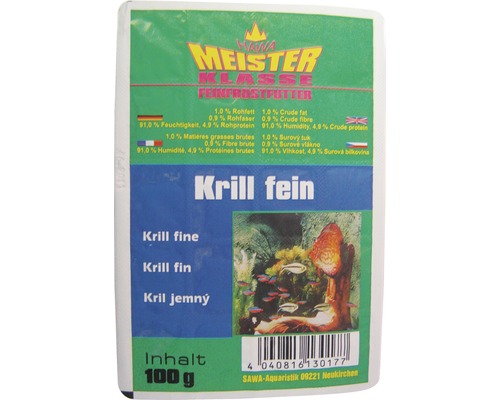 Sawa Meister Klasse Nourriture congelée fine Krill fin 100 grammes