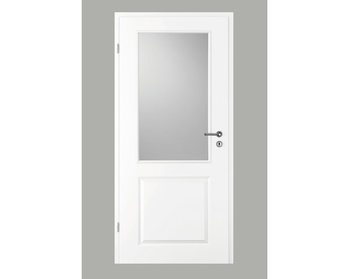 Porte intérieure Pertura Pila 02B laque blanche (semblable à RAL 9010) 98,5x198,5 cm à gauche avec découpe GN (sans vitre)