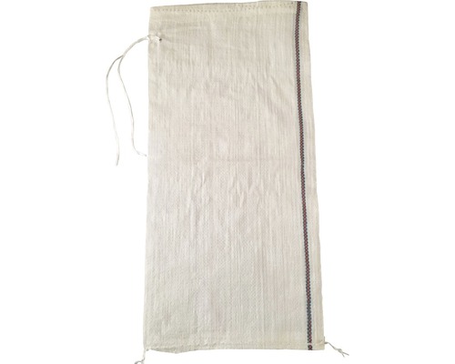 Sac en tissu/Sac à sable avec lien PP-plastique blanc 60 x 30 cm