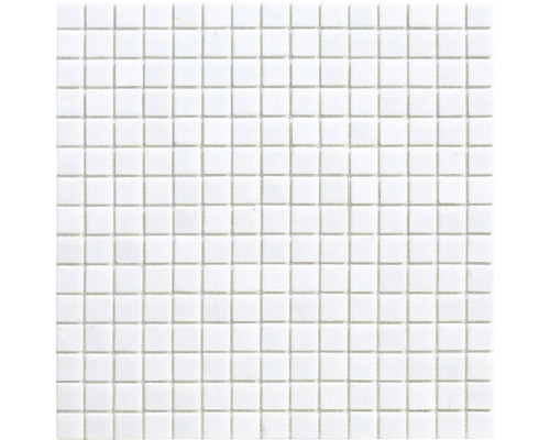 Mosaïque de verre A 11 blanc 30,5x32,5 cm