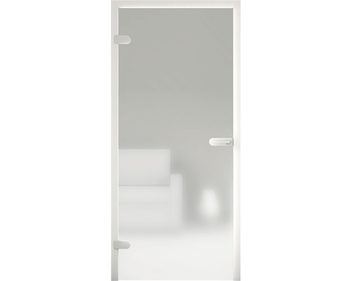 Glastür mit satiniertem Glas und Griff