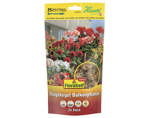 Boules d’engrais pour plantes de balcon FloraSelfSelect, 25 unités
