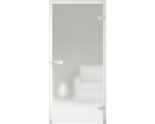 Glastür mit Griff und Rahmen