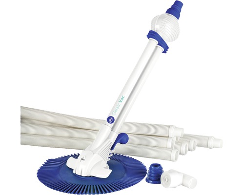 Poolreiniger mit Bürste und Schlauch