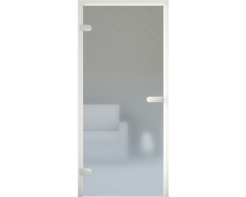 Glastür mit Rahmen und Griff