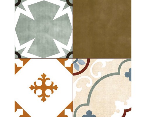 Dekorative Fliesen mit unterschiedlichen Mustern