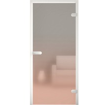 Glastür mit satiniertem Glas und Griff