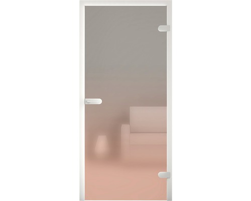 Glastür mit satiniertem Glas und Griff