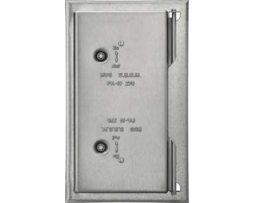 Porte de cheminée tôle d'acier zinguée avec fermeture carrée 230 mm x 380 mm Trappe de visite en métal