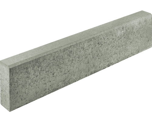 Bordure de trottoir profonde en béton gris chanfreinée sur un côté 100 x 8 x 20 cm