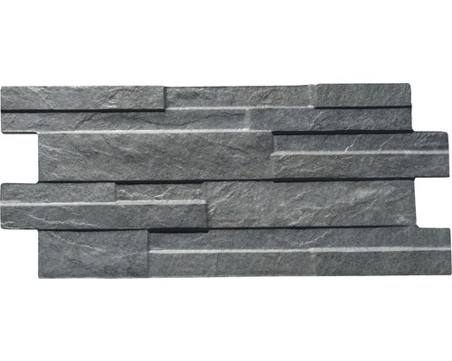 Pierre de parement Klimex Ultrastrong Avella anthracite Panneau en pierre décorative aspect pierre pour revêtement mural