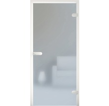 Glastür mit satiniertem Glas und Beschlägen
