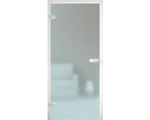 Glastür mit Rahmen und Beschlägen