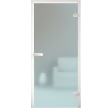 Glastür mit satiniertem Glas und Beschlägen
