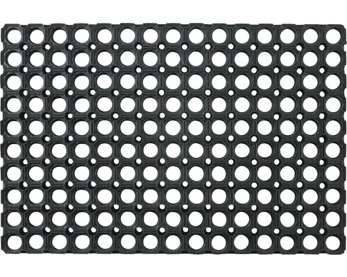 Caillebotis en caoutchouc noir 40x60 cm