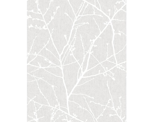 Papier peint intissé branches gris clair