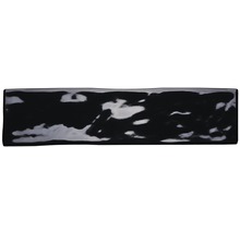 Carrelage Metro Loft noir brillant 30 x 7,5 x 0,9 cm