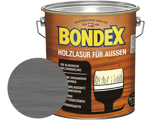 Lasure pour bois BONDEX gris foncé 4 l