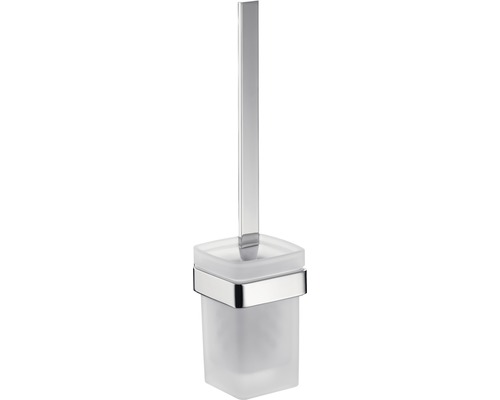 Brosse WC Emco Loft acier inoxydable/verre en cristal satiné 051501600