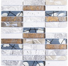 Carreau de mosaïque avec différentes textures et motifs.