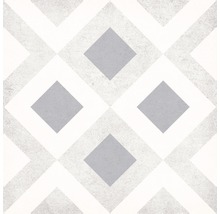 Feinsteinzeug Dekorfliese Brügge grau 22,3 x 22,3 cm mi x