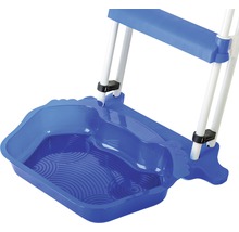 Tabouret de bain bleu avec empreintes de pieds pour enfants