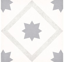Feinsteinzeug Dekorfliese Brügge grau 22,3 x 22,3 cm mi x