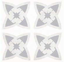 Feinsteinzeug Dekorfliese Brügge grau 22,3 x 22,3 cm mi x