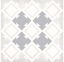 Feinsteinzeug Dekorfliese Brügge grau 22,3 x 22,3 cm mi x