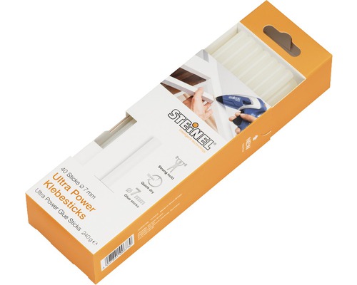 Bâtons de colle Steinel Ø 7 mm Ultra Power pack de 40 Bâtons de colle Steinel Ultra Power, 7 millimètres, 40 pièces, 240 grammes