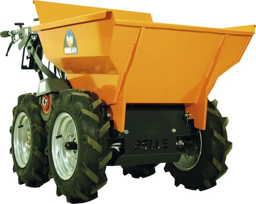 Brouette motorisée avec benne et quatre roues