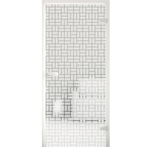 Paroi de douche avec motif de briques