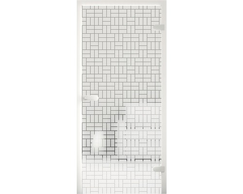 Paroi de douche avec motif de briques