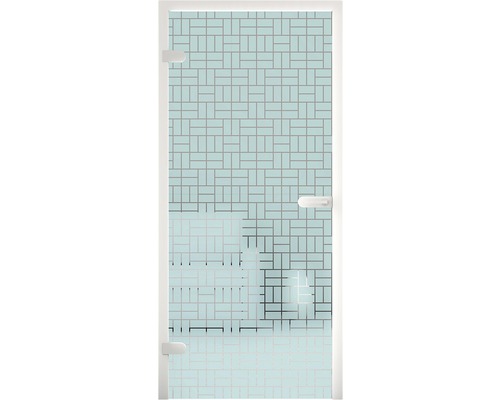 Glastür mit Rechteckmuster für den Innenbereich