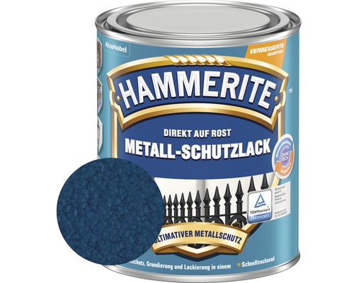 Peinture à effet martelé HAMMERITE laque à effets bleu foncé 250 ml