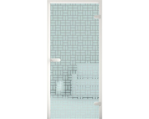 Paroi de douche avec motif à lanières pour la salle de bain
