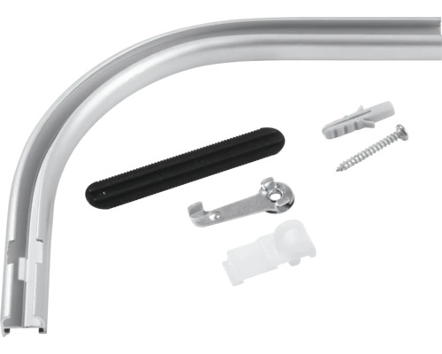 Accessoires pour tringle à rideaux avec vis, chevilles, patins et embouts