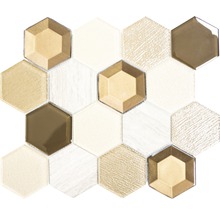 Mosaikfliese in sechseckiger Form für Wand- und Bodenbeläge