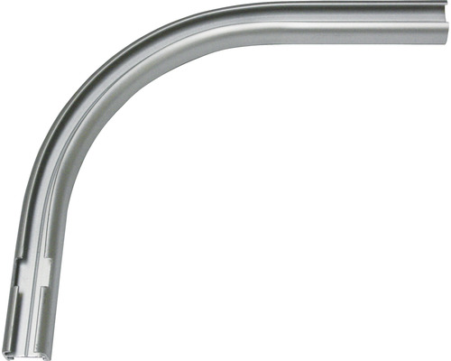 Arc à gauche pour rail de rideau 13 mm aluminium