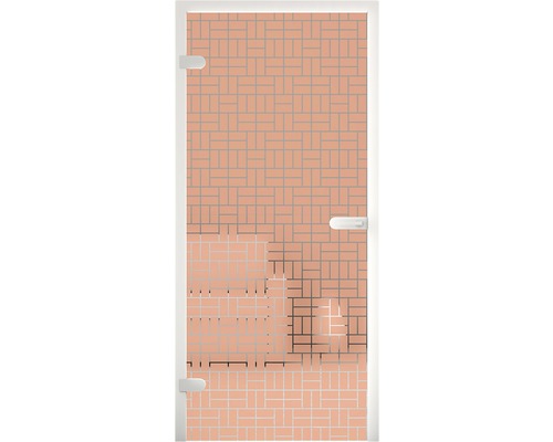 Glastür mit Ziegelmuster für den Innenausbau